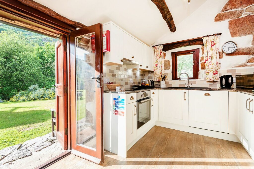 Scafell Cottage Brand New Kitchen and Entrance to Riverside Gardens